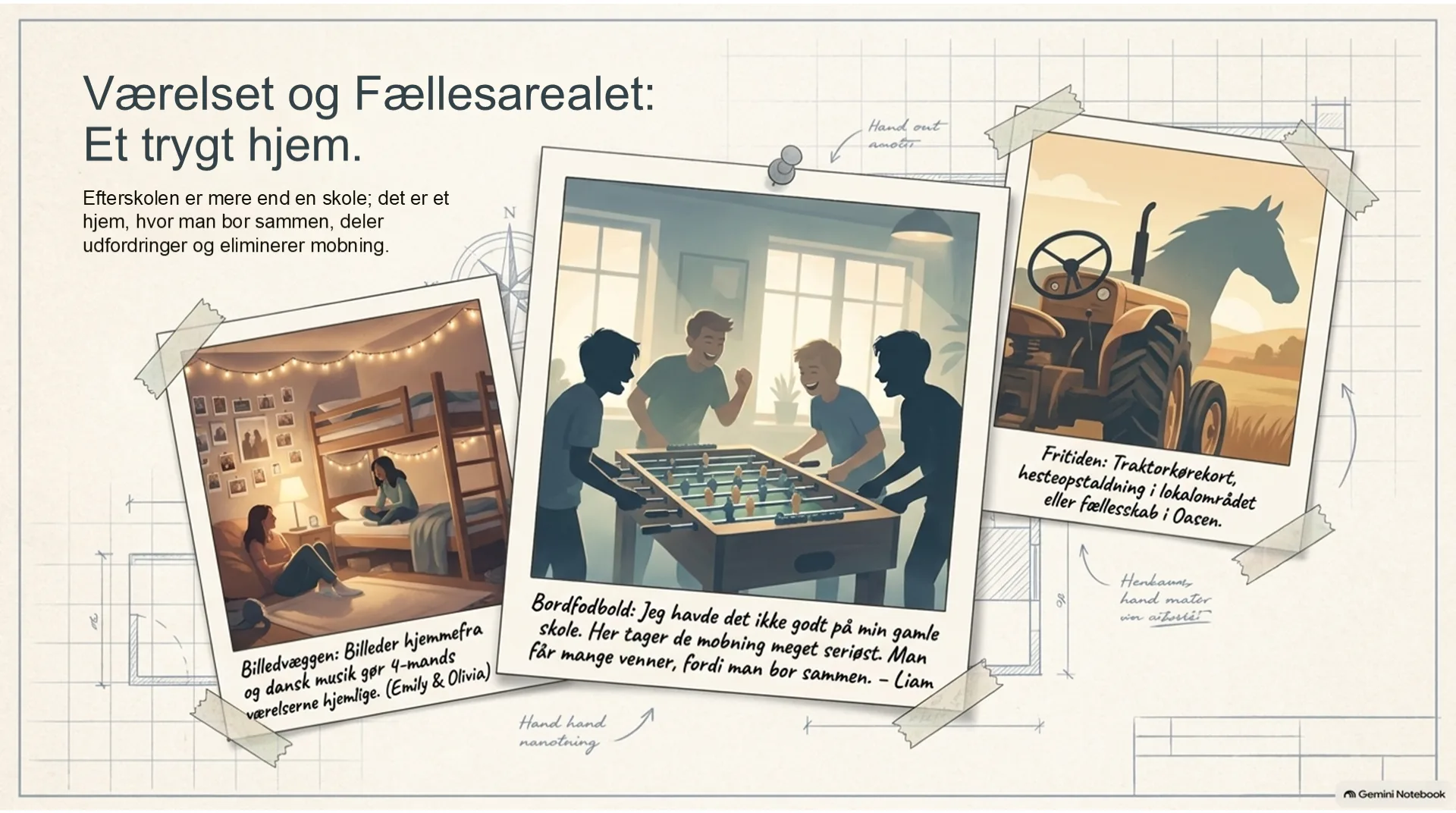 Slide: Værelset og fællesarealet: Et trygt hjem